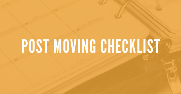 Post-Move Checklist, checklist after your move your business, business moving baton rouge